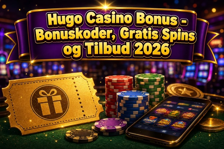 Hugo Casino Bonus - Bonuskoder, Gratis Spins og Tilbud 2026